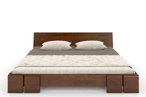 Wysyłka w 48h! Łóżko drewniane sosnowe Skandica VESTRE Niskie / 200x200 cm, kolor naturalny 