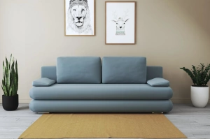 Kompaktowa sofa rozkładana FLAVIA z funkcją spania i pojemnikiem na pościel / szerokość 215 cm