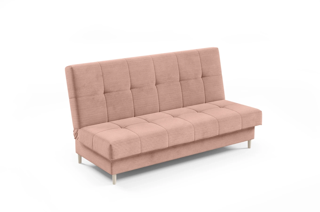 Nowoczesna sofa ABBY w skandynawskim stylu z funkcją spania i pojemnikiem na pościel