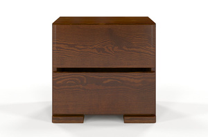Drewniana szafka nocna sosnowa Visby Sandemo High 2S / kolor orzech