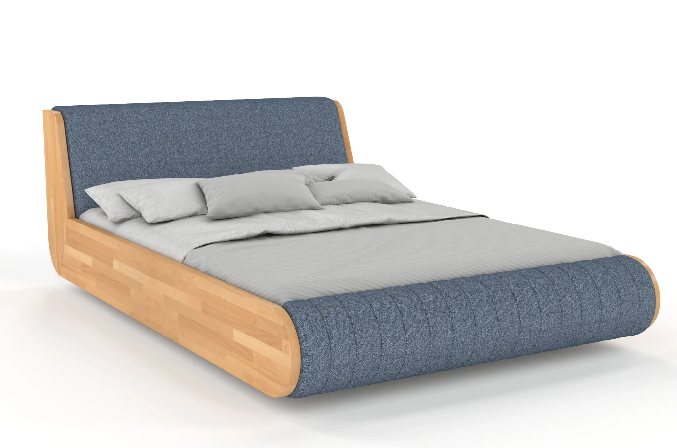 Łóżko lewitujące drewniane bukowe Visby HARALD
