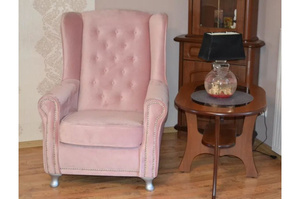 Elegancki tapicerowany fotel LARGO typu uszak