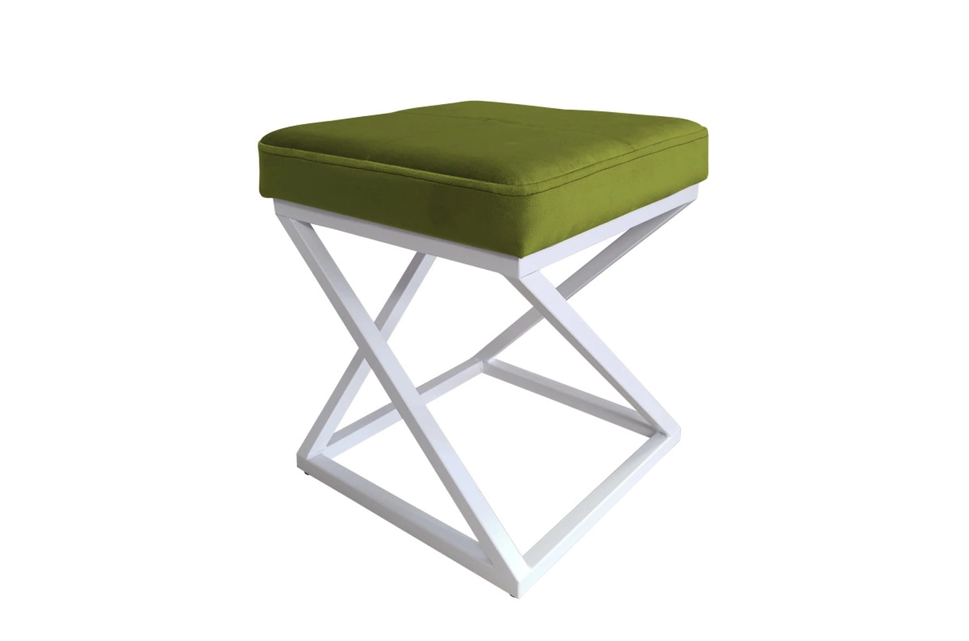 Tapicerowany puf DIXI na metalowych nogach / kolor tkaniny + podstawy do wyboru!