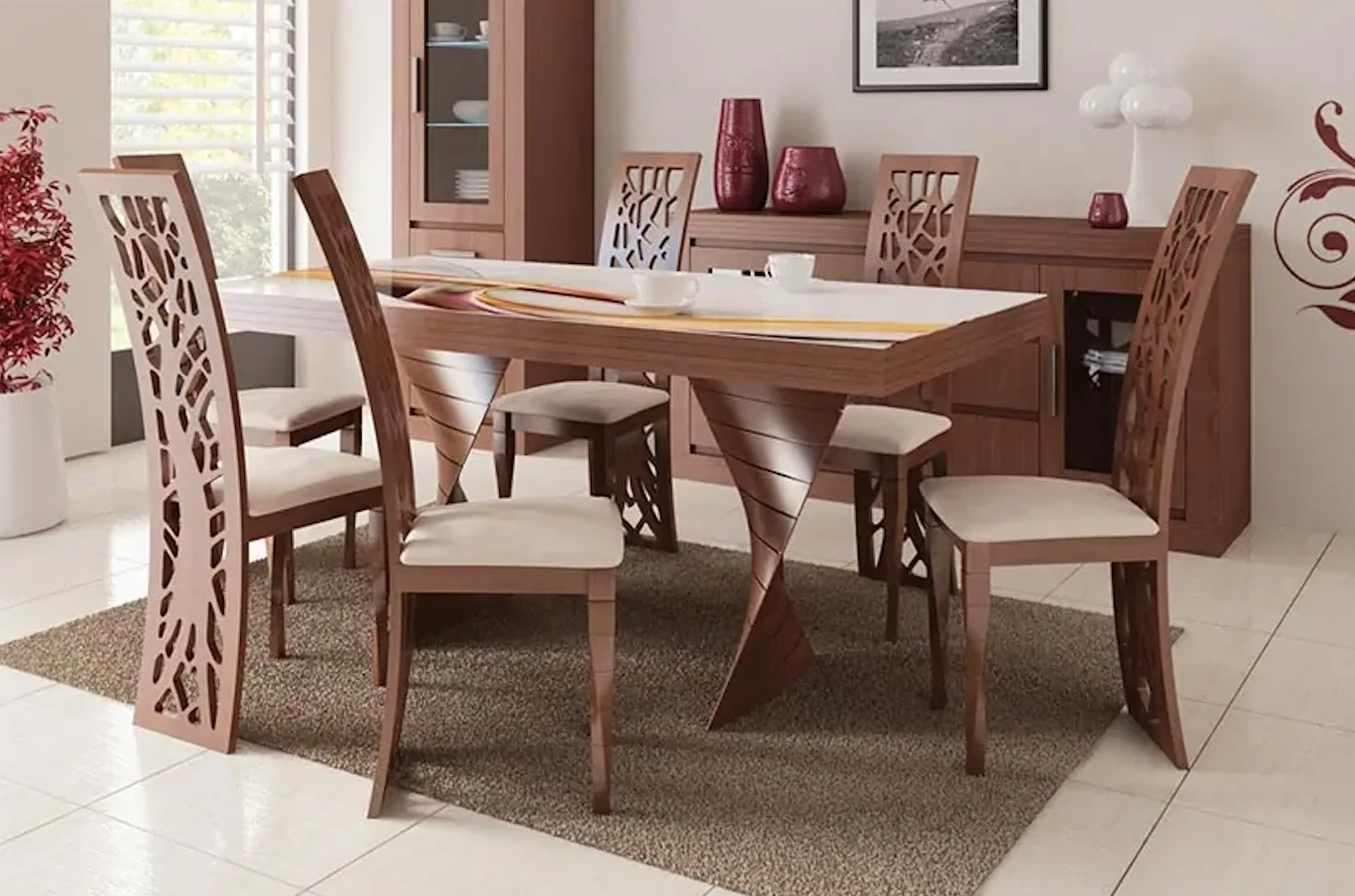 Nowoczesne krzesło 603 z ażurowym oparciem