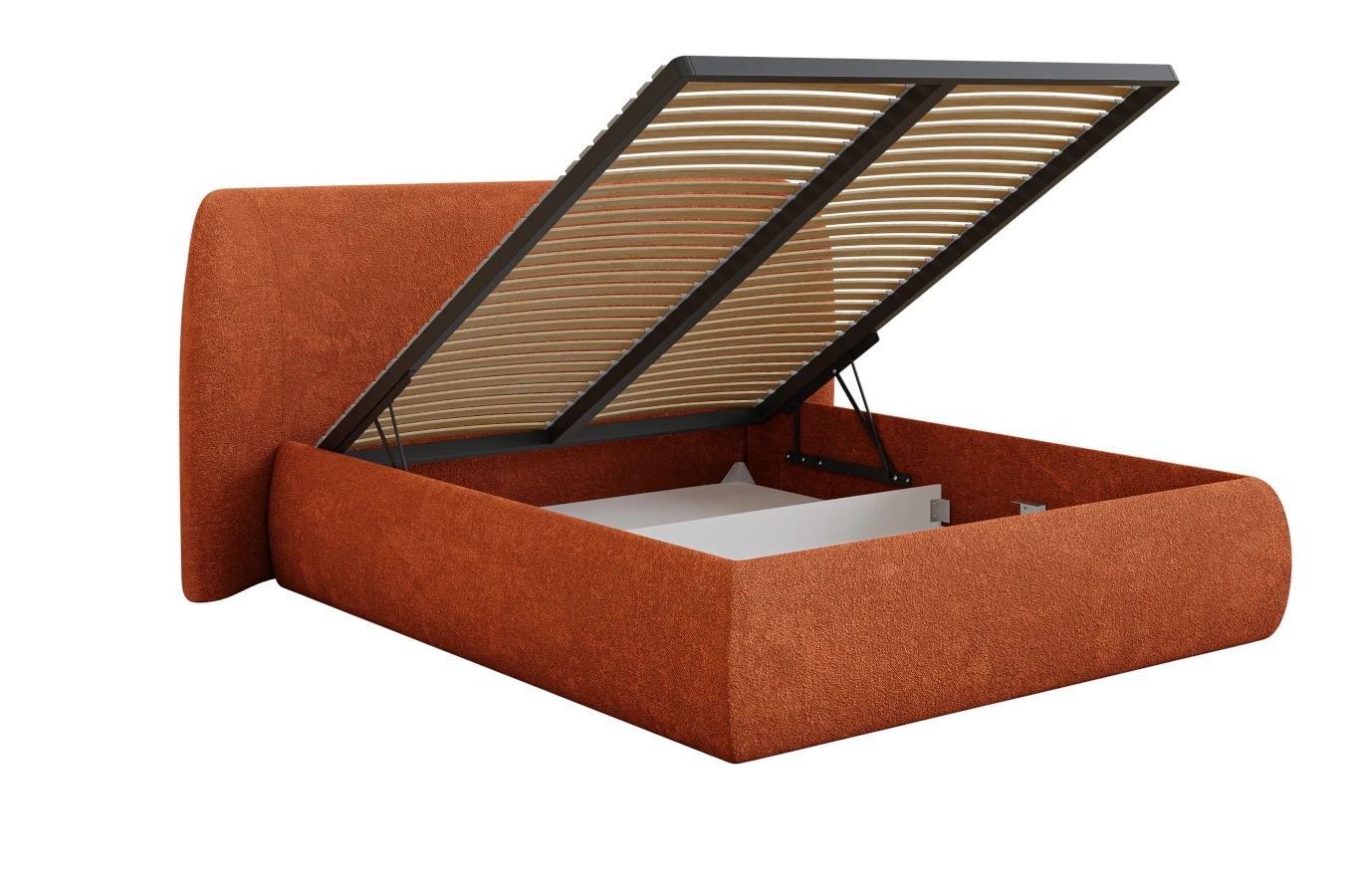 Tapicerowane łóżko SIMBA ze skrzynią na pościel