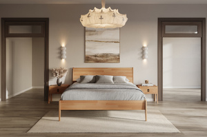 Szafka nocna drewniana bukowa Visby RADOM / kolor orzech