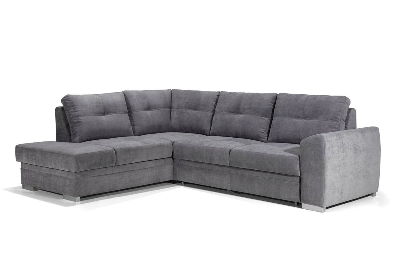 Elegancki narożnik AZURRA z funkcją spania i pojemnikiem na pościel