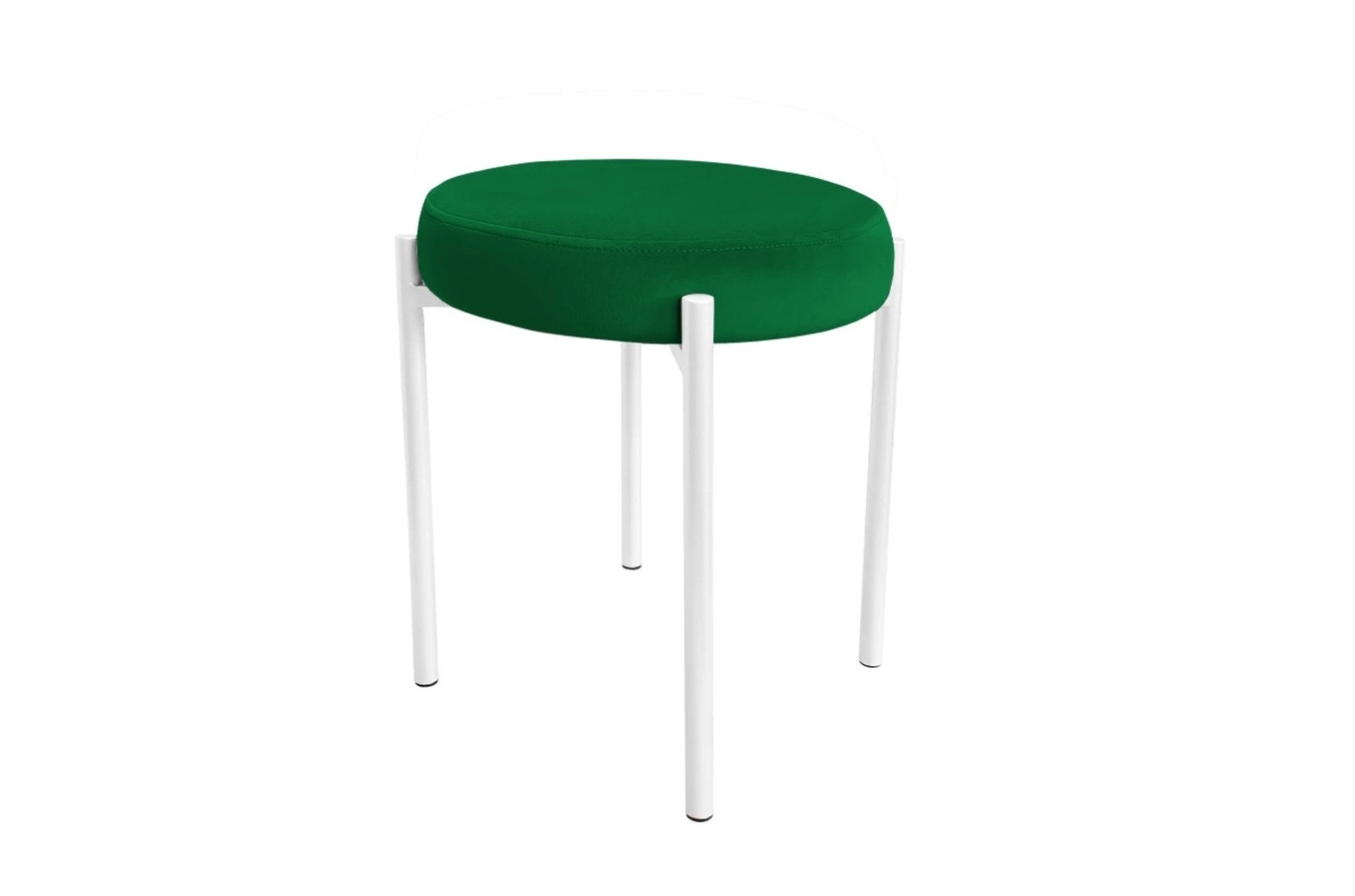 Tapicerowany taboret TERZO na metalowych nogach / kolor tkaniny + podstawy do wyboru!