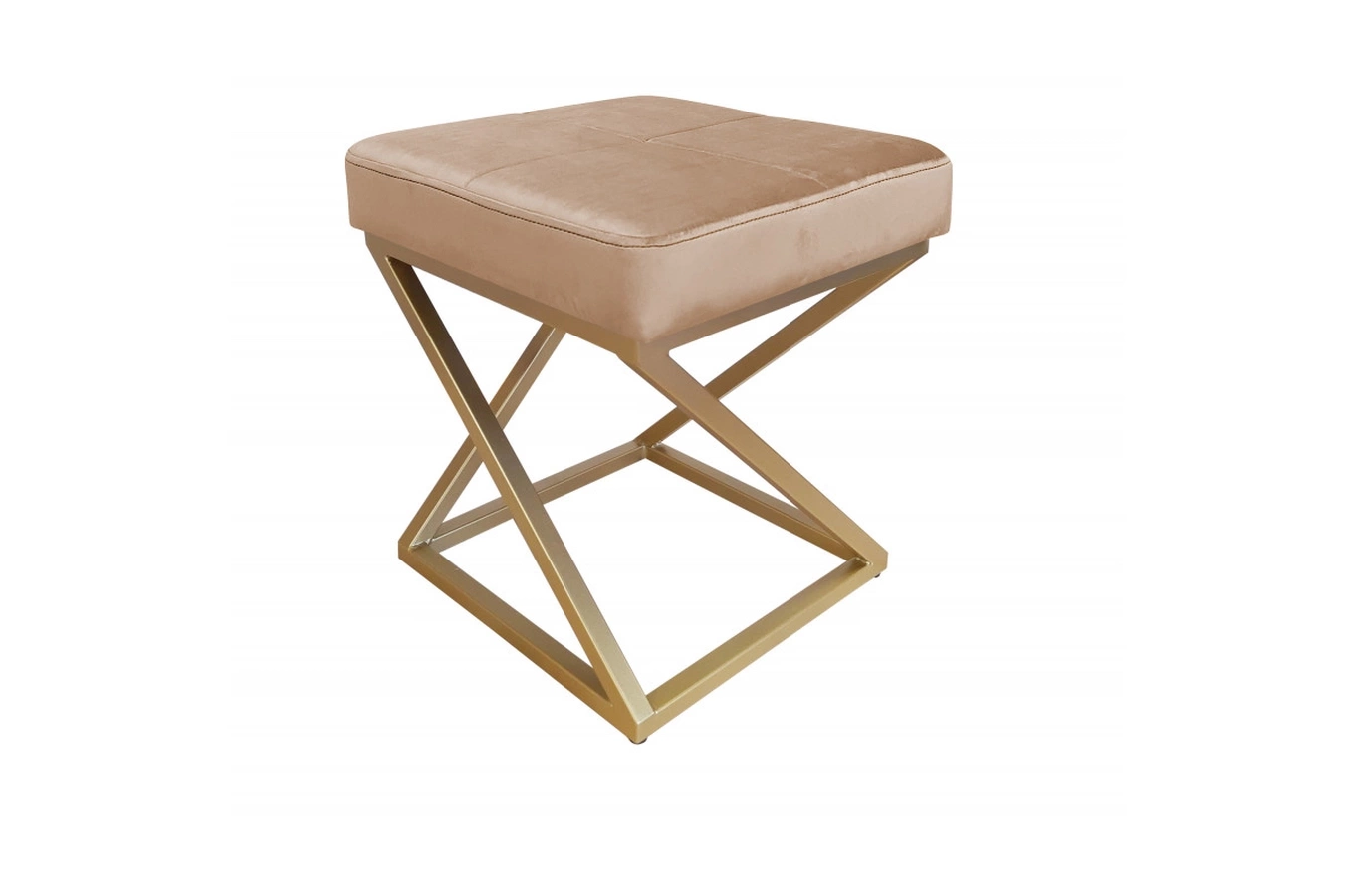 Tapicerowany puf DIXI na metalowych nogach / kolor tkaniny + podstawy do wyboru!