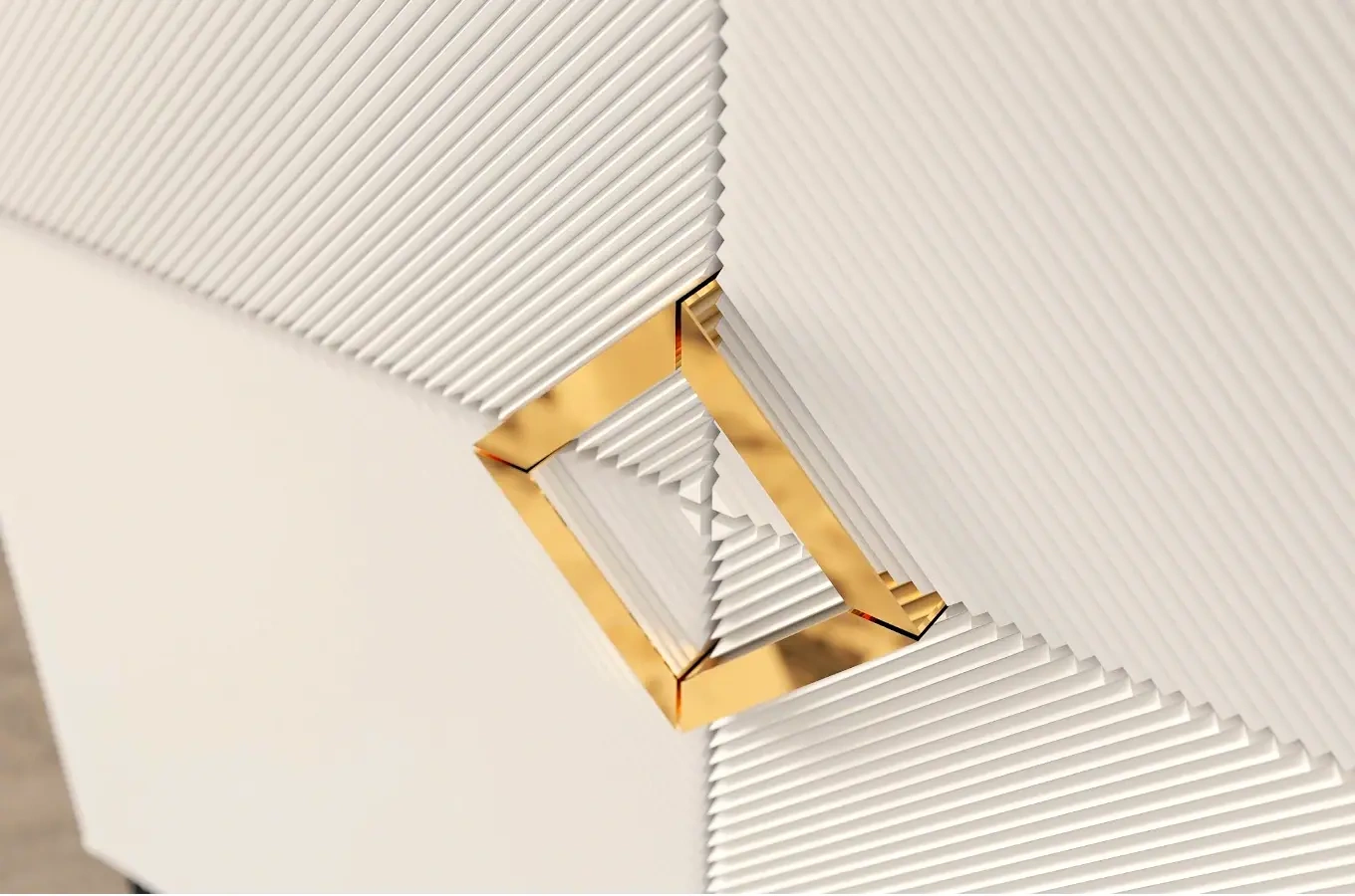 Złoty uchwyt skośny DEMI / komplet