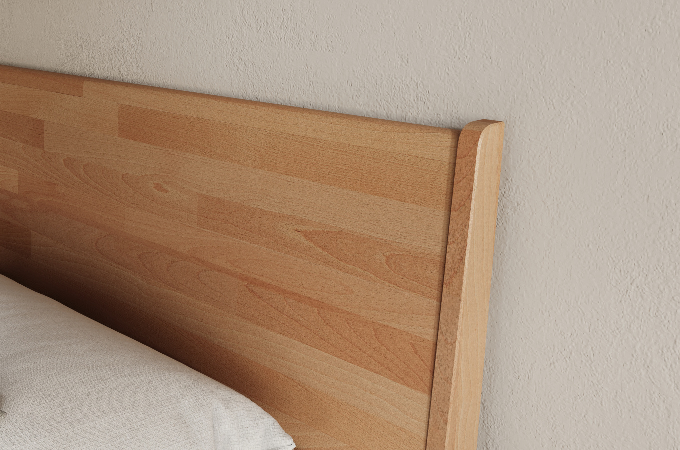 Łóżko drewniane bukowe Visby RADOM / 120x200 cm, kolor orzech