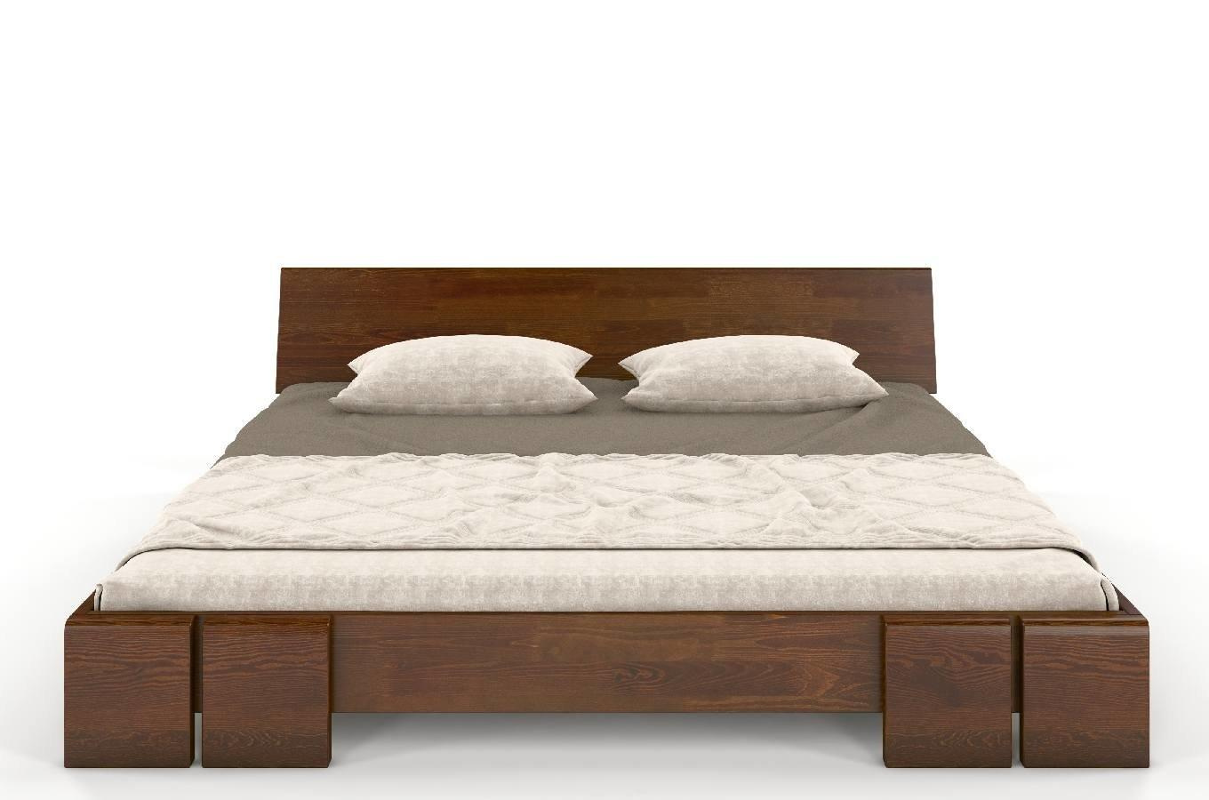 Wysyłka w 48h! Łóżko drewniane sosnowe Skandica VESTRE Niskie / 200x200 cm, kolor naturalny