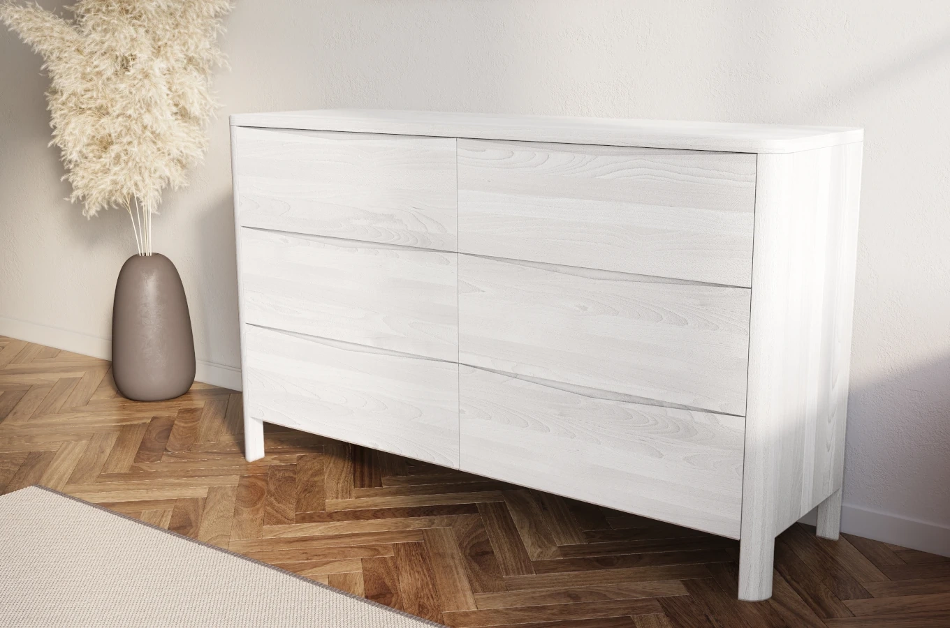 Drewniana komoda bukowa Visby MODENA LOW 150