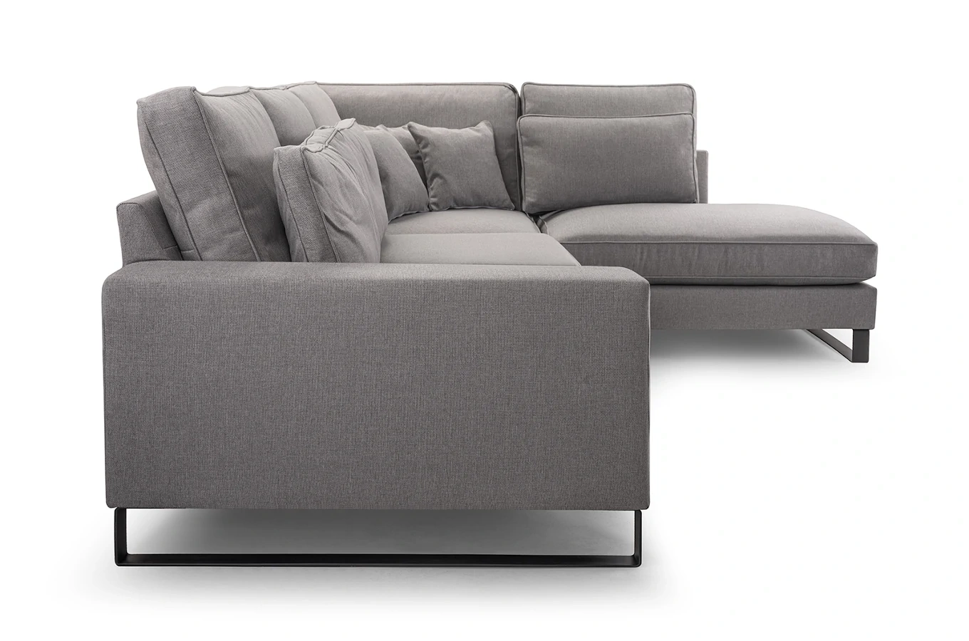 Nowoczesny narożnik LAURENTIA L z metalowymi nogami