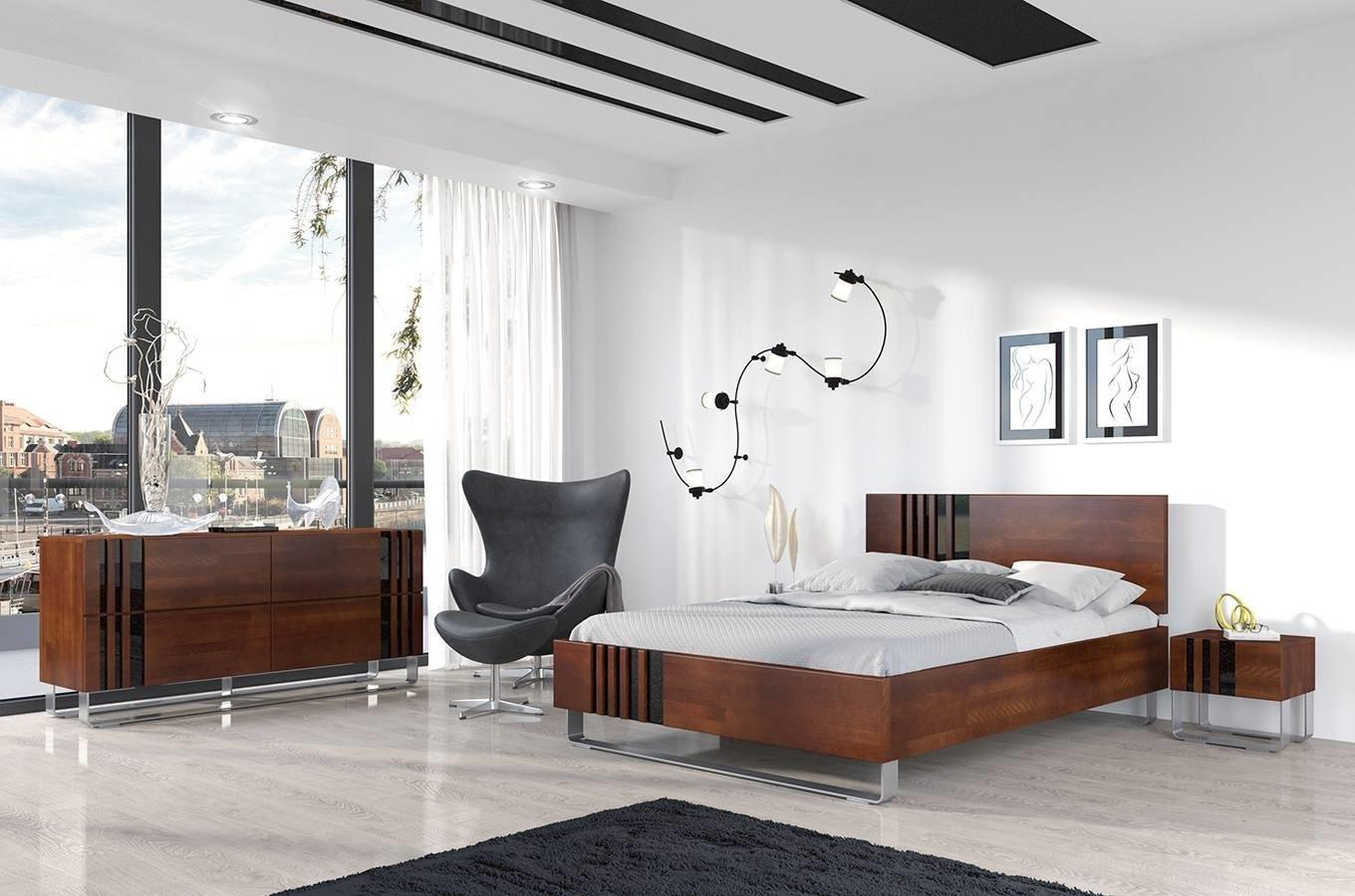 Łóżko drewniane bukowe Visby KIELCE / 180x200 cm, kolor biały