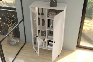 Biała witryna Visby NORVIK High / szer. 80 cm