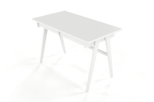 Drewniane biurko / toaletka z szufladami Visby EDDA / kolor biały RAL / 120x65 cm