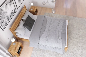 Łóżko drewniane dębowe Visby RADOM