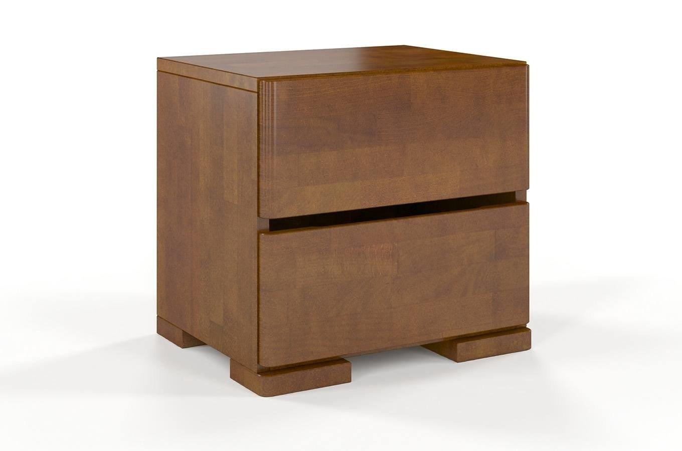 Drewniana szafka nocna bukowa Visby Sandemo High 2S / kolor biały