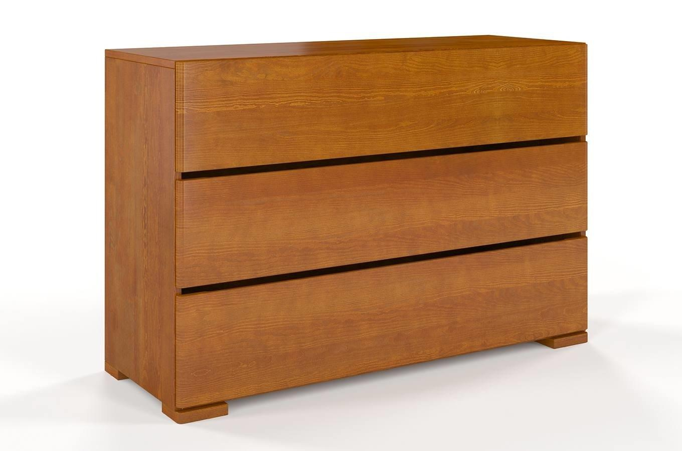 Drewniana komoda sosnowa Visby Sandemo 3S / kolor palisander