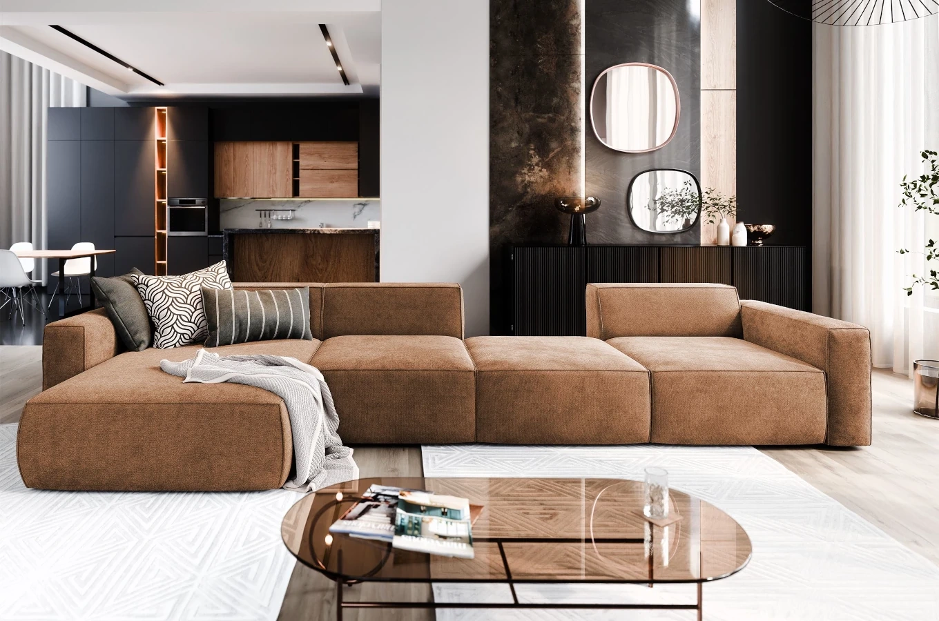 Nowoczesny narożnik modułowy MINKY 5