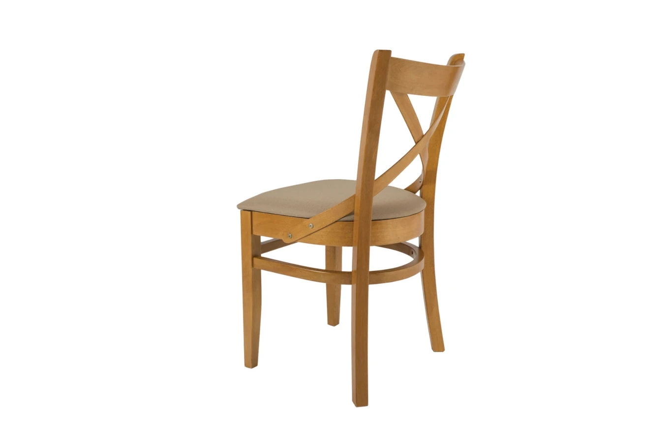 Drewniane krzesło 135 z oparciem X