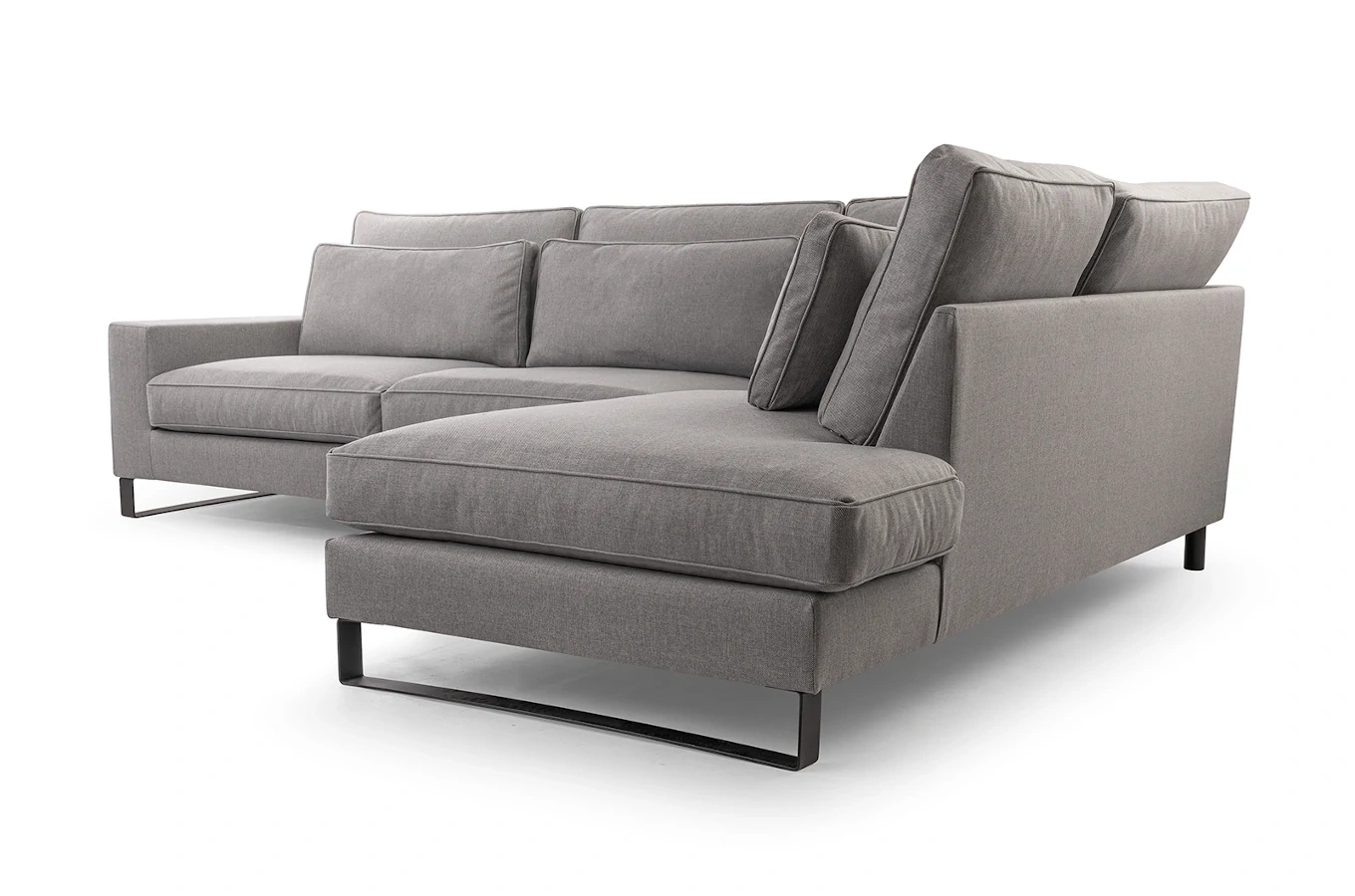 Nowoczesny narożnik LAURENTIA L z metalowymi nogami