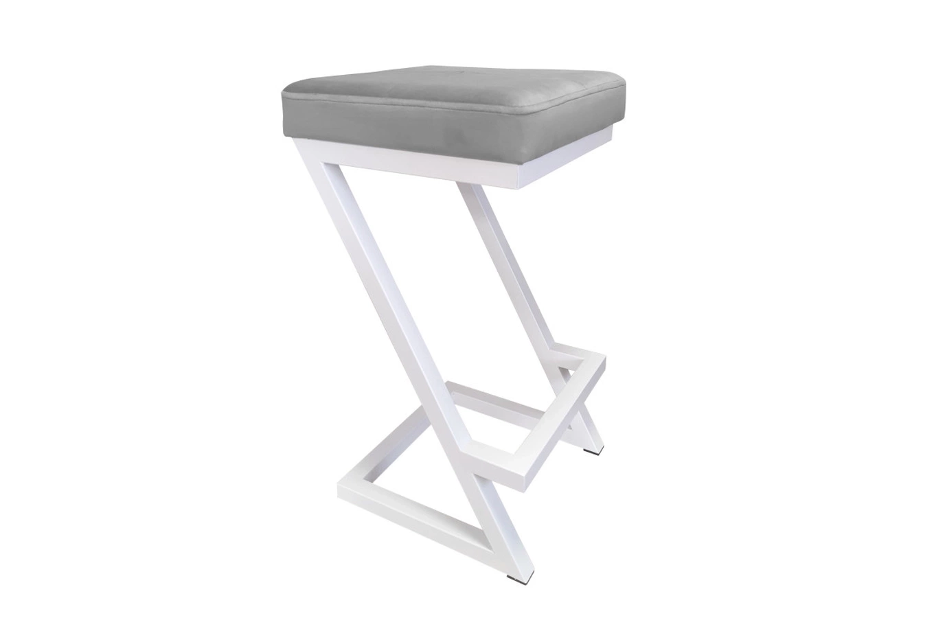 Tapicerowany hoker DIZI na metalowych nogach / kolor tkaniny + podstawy do wyboru!