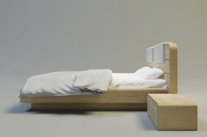Drewniane łóżko SENSE