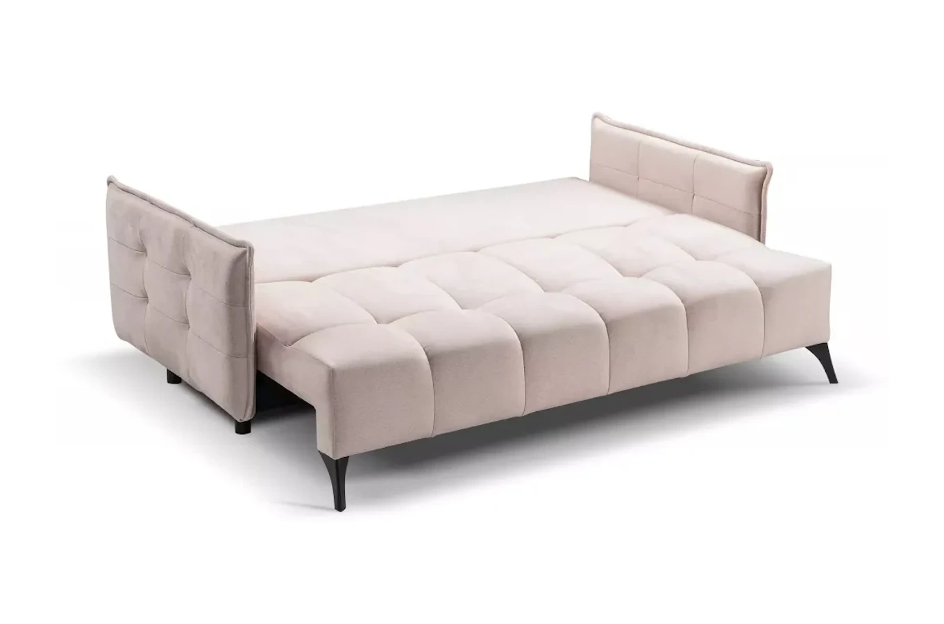 Nowoczesna sofa rozkładana SAMANTA z funkcją spania i pojemnikiem na pościel / szerokość 205 cm