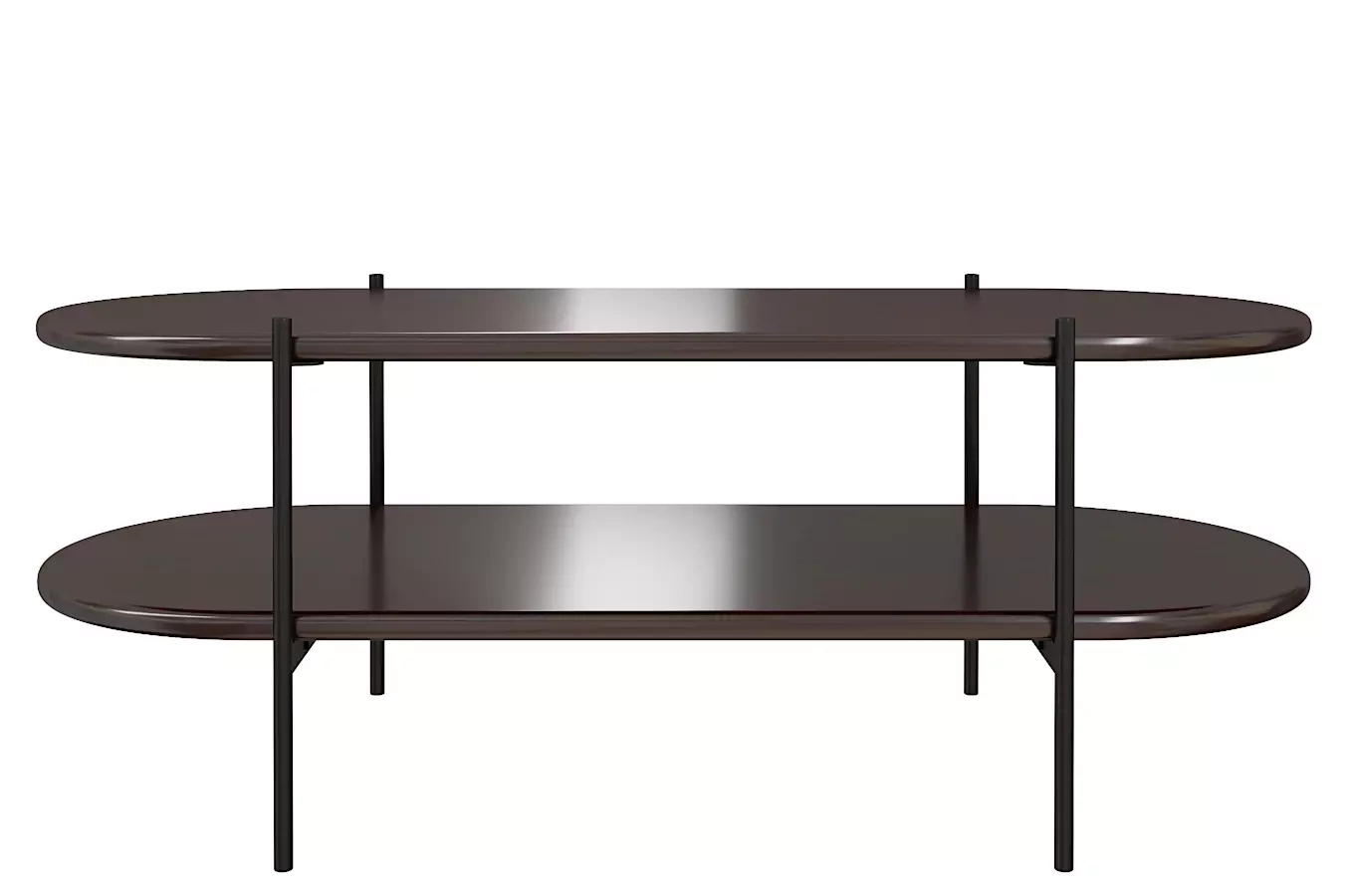 Stolik drewniany bukowy Skandica DOTA w kolorze palisander na metalowych nogach