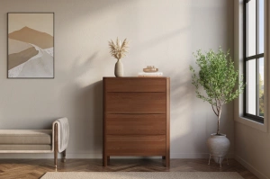 Drewniana komoda bukowa Visby MODENA 80 / kolor orzech