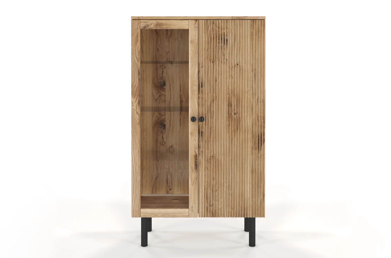 Witryna dębowa Visby NORVIK High / szer. 80 cm