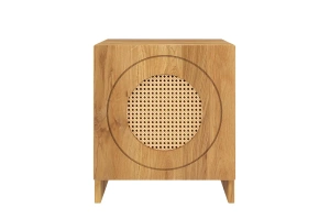 Drewniana szafka nocna dębowa z rattanem Skandica HARMARK