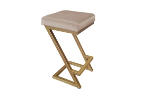 Tapicerowany hoker DIZI na metalowych nogach / kolor tkaniny + podstawy do wyboru!