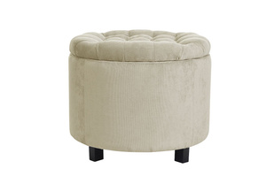 Tapicerowany puf ze schowkiem POMPADOUR i zdejmowanym siedziskiem