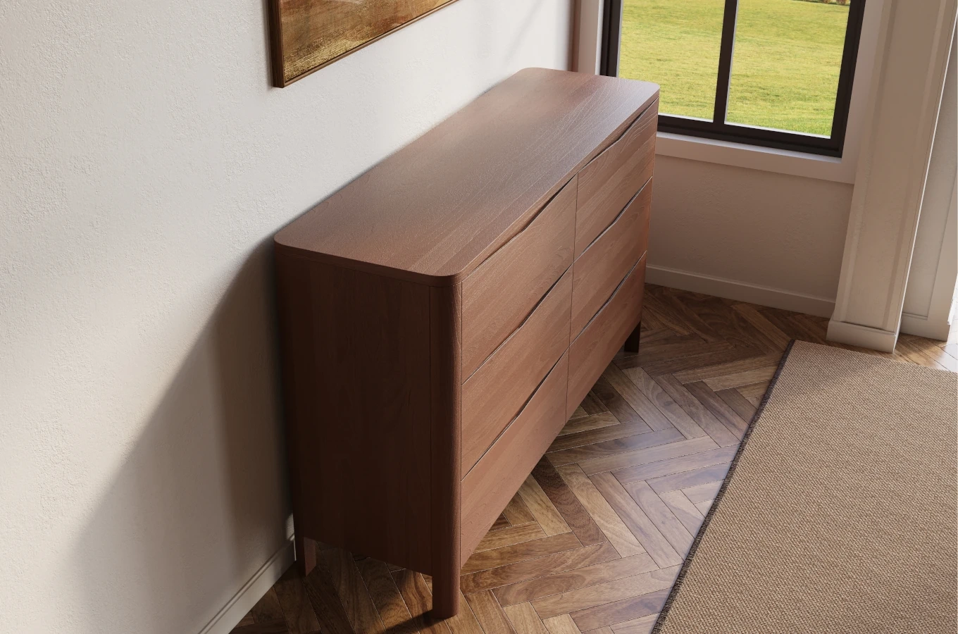 Drewniana komoda bukowa Visby MODENA LOW 150