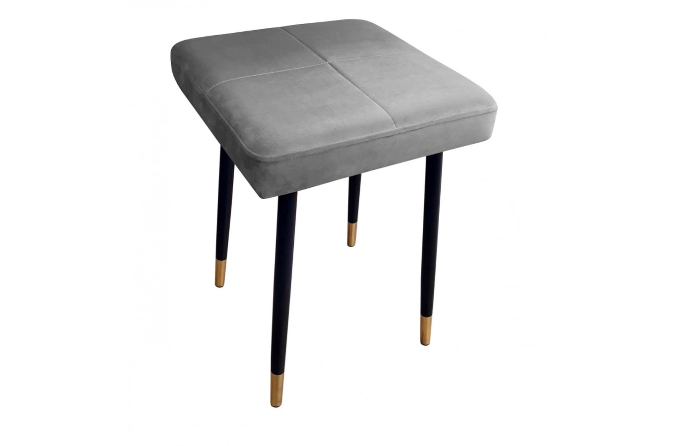 Tapicerowany taboret QUINTO na metalowych nogach / kolor tkaniny + podstawy do wyboru!