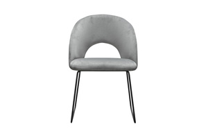 Nowoczesne krzesło tapicerowane GIANA U na metalowych nogach