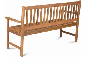 3-osobowa ławka ogrodowa SINTRA z drewna akacjowego z beżową poduszką