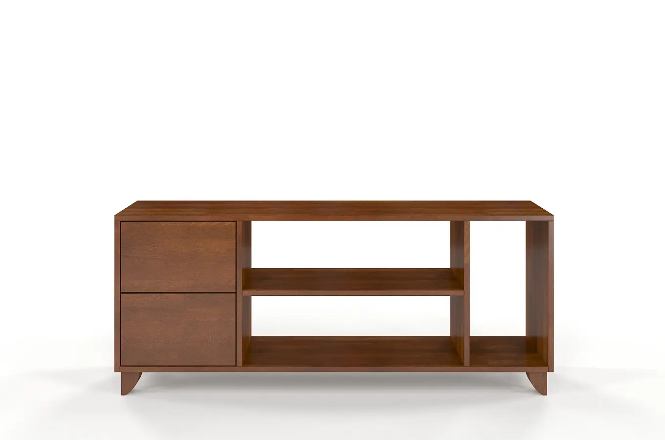 Drewniana szafka RTV bukowa Visby VIVECA na nóżkach / szer. 140 cm