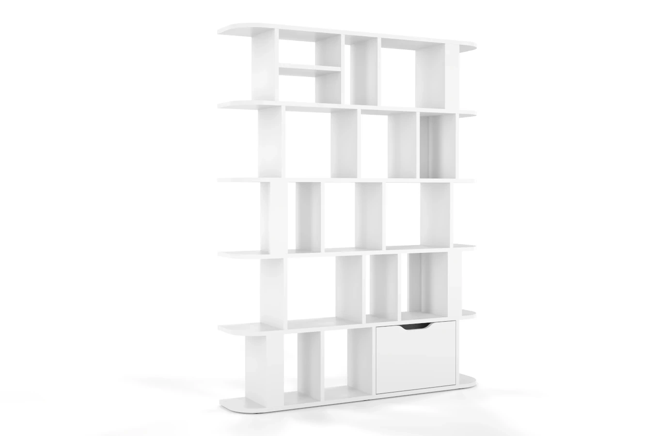 Nowoczesny biały regał Skandica SALA / szer. 125 cm