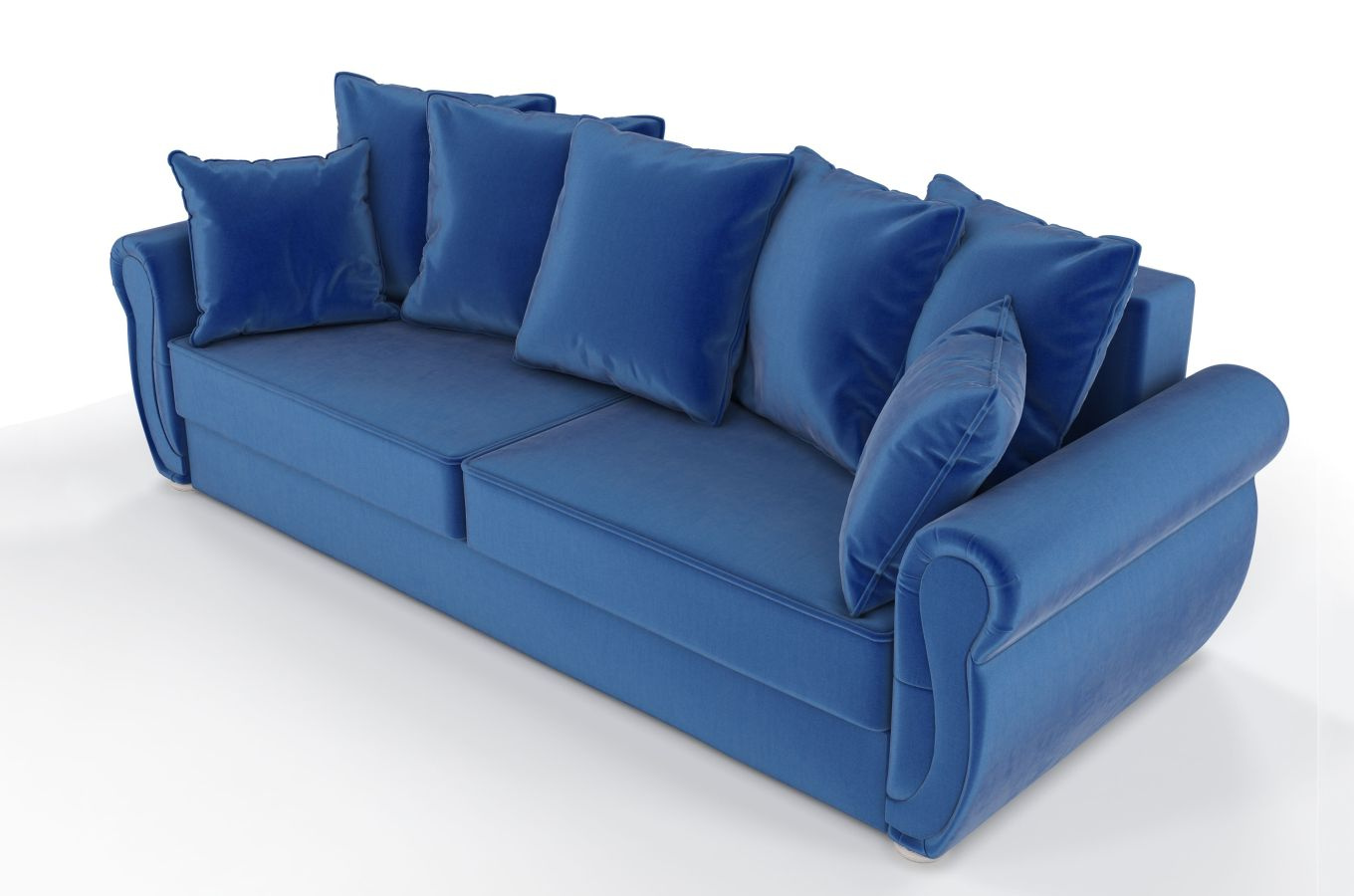Elegancka 3-osobowa sofa BONA w angielskim stylu z funkcją spania i pojemnikiem na pościel