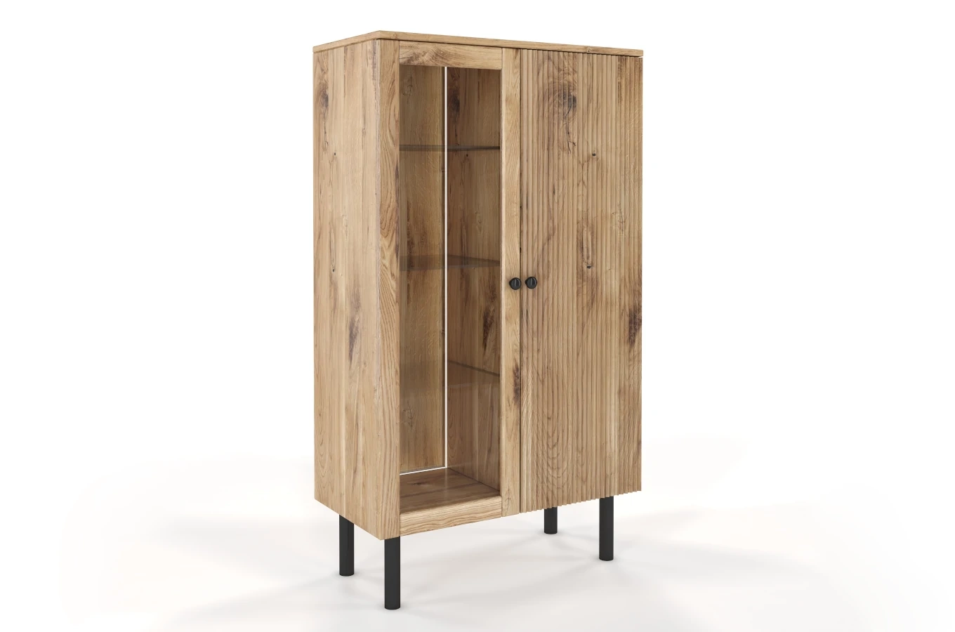 Witryna dębowa Visby NORVIK High / szer. 80 cm