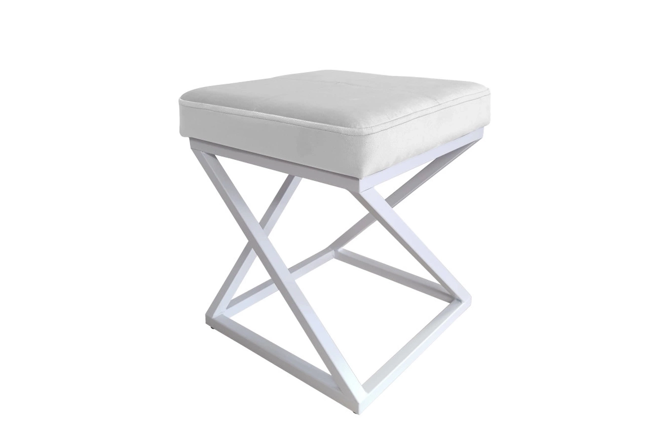 Tapicerowany puf DIXI na metalowych nogach / kolor tkaniny + podstawy do wyboru!