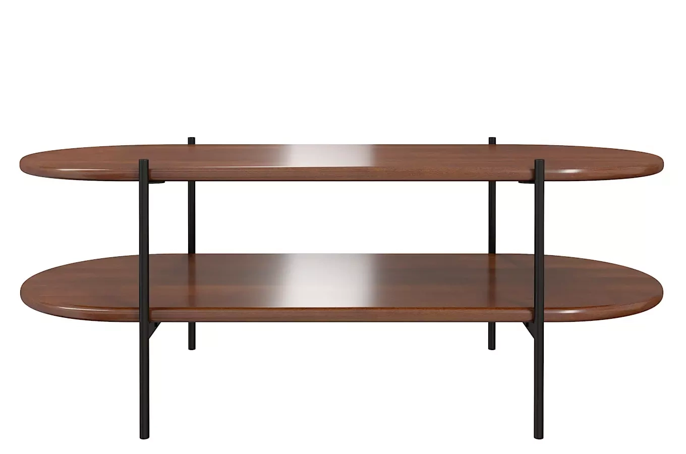 Wysyłka w 48h! Stolik drewniany bukowy Skandica DOTA w kolorze orzech na metalowych nogach