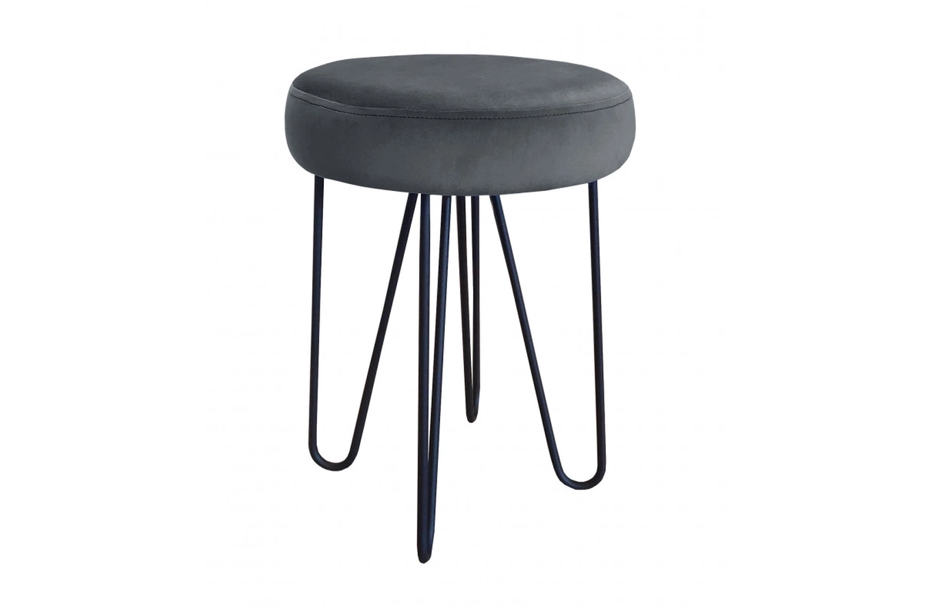 Tapicerowany taboret SECONDO na metalowych nogach / kolor tkaniny + podstawy do wyboru!