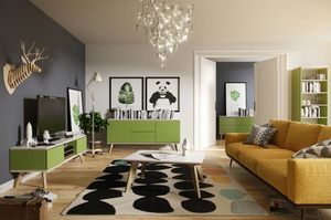 Zielona komoda RTV Skandica JORGEN / szer. 160 cm