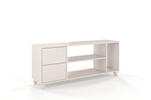 Drewniana szafka RTV bukowa Visby VIVECA na nóżkach / szer. 140 cm