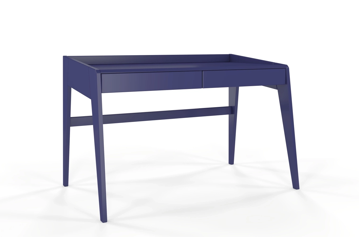 Drewniane biurko / toaletka z szufladami Visby LISA / kolor granat szlachetny / 125x70 cm